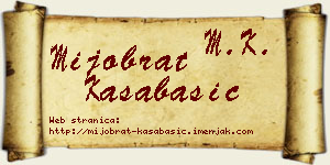 Mijobrat Kasabašić vizit kartica